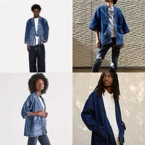 Denim Kimono Jacket - Liverpool L.A. Blue Denim Kimono Style Short Sleeve Jacket